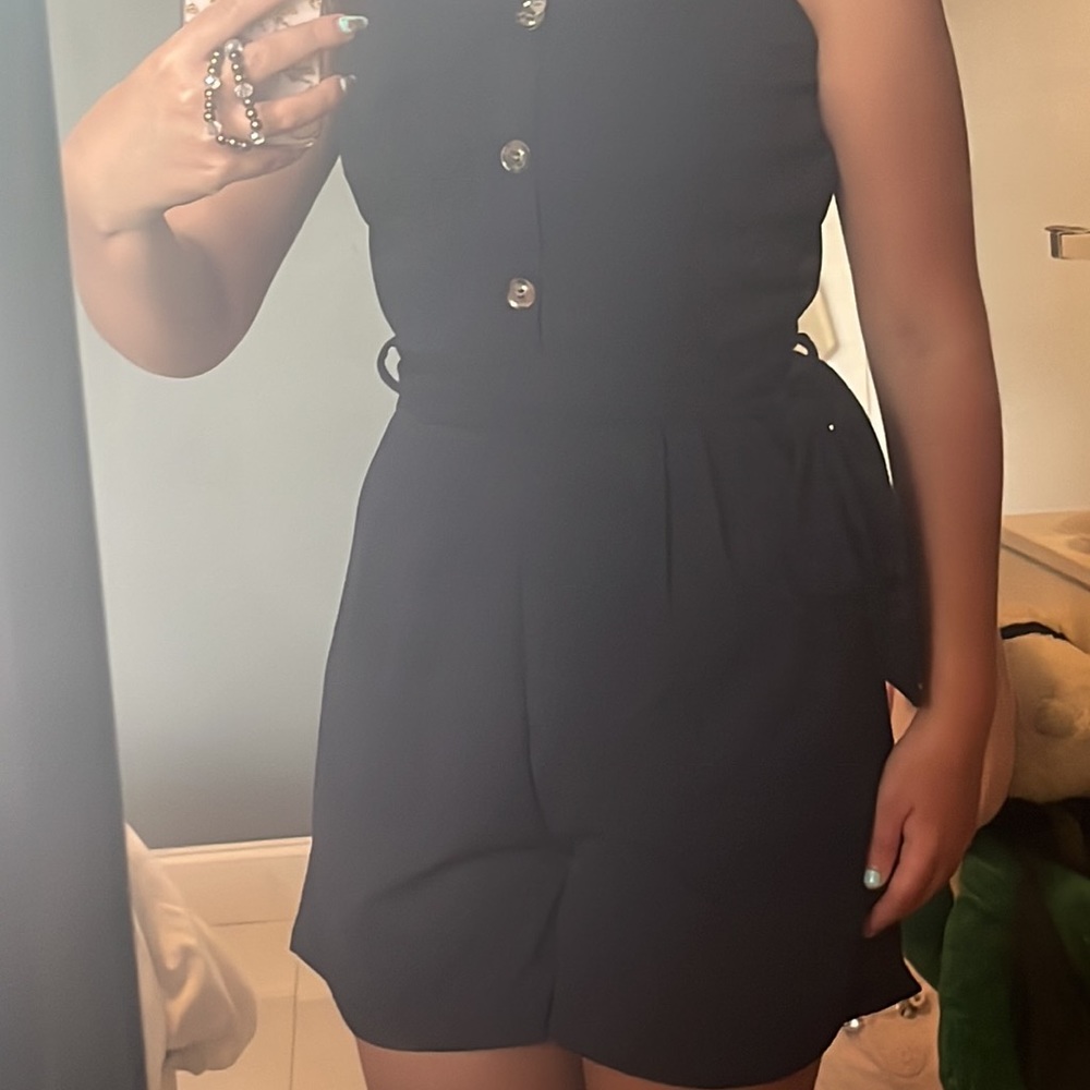 Navy blue romper